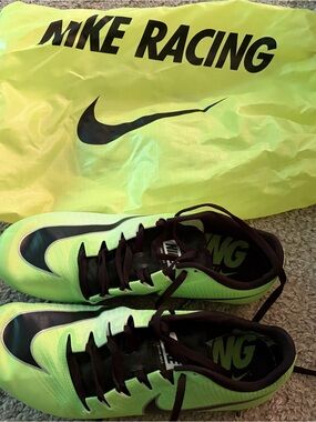 Nike Jafly Neon Green and Black Racing Spikes